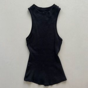 Skims Cotton Rib Mock Neck Tank XS